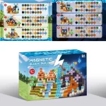 New Magnetic Blocks Christmas Toy, Mine Magnet World Set for Boys Girls, DIY Sensory Construction Toys for Kid Christmas Gifts