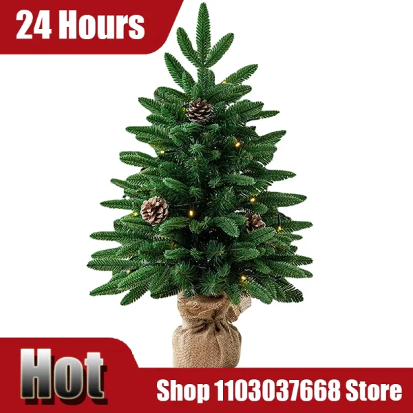 Simulation Xmas Tree Stable Base Decorative Navidad Mini Christmas Tree Fashionable Style Festival Ornaments for Home 2025 ﻿