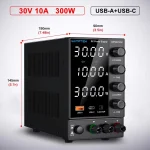 Wanptek Laboratory Power Supply 30V 10A 60V 5A 120V 3A Adjustable Voltage Current Voltage Regulator DC Power Supply - Imagine 4