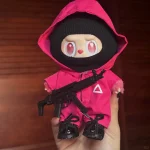 Squid Jumpsuit Set for Labubu Doll Cosplay Costume, Mask Shoes, Assault Suit Accessories, Korean Kpop Idol Doll DIY Gift Toy - Imagine 2