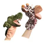 Soft Stuffed Toy Doll Animal Plush Doll Educational Baby Toys Lion Elephant Monkey Giraffe Tiger Bunny Kawaii Hand Finger Puppet - Imagine 6