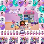 Gabby Dollhouse Birthday Party Decoration Set Paper Napkins Plates Cups Girls Tableware Supplies Boys Baby Shower for Kids Gifts - Imagine 6