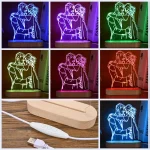 Personalized 3D Photo Lamp Custom Photo And Text Customized Valentine's Day Wedding Anniversary Birthday 3D Night Light Gifts - Imagine 6
