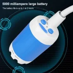 Portable Camping Shower Pump with Digital Display 4000mAh Upgraded Rechargeable Electric Shower Pump Camping Beach Dormitory - Imagine 4