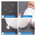 303pcs Black Gold latex Balloon Garland Arch Kit Bridal Shower, Valentine's Day, Wedding Party Birthday Party Decoration - Imagine 4