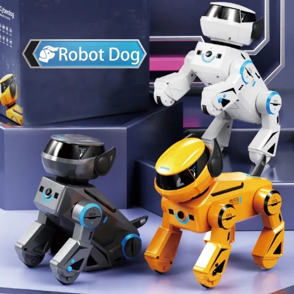 Rc Robot Children's Remote Control Mechanical Dog With Led light Toy Electric Set Toys for Boys Kids Gift