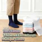 Kids Cotton Seamless Socks Double Needle 3-16 Years Old Student Spring Autumn Thickened Winter Warm Socks For Boys And Girls Mid - Imagine 3