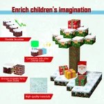 Santa Claus Christmas Tree Scene Model Building Block Set Kids Creative DIY Brain Development Toys Magnetic Cube Christmas Gift - Imagine 6