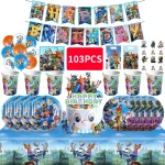 Disney Zootopia Birthday Party Decorations Supplies Judy Nick Tableware Tablecloth Balloon Zootropolis‌ Happy Birthday Plate Kit - Imagine 3