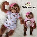 OtardDolls 20" Monkey Reborn Dolls Handmade Cute Reborn Baby Dolls With Soft Touch Realistic Toddler Doll For Kids Birthday - Imagine 5