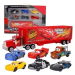 7-6pcs Set Disney Pixar Car 3 2 1 Lightning mcQueen Jackson Storm Mack Truck 1:55 Diecast Metal Car Model Toy Boy Christmas Gift - Imagine 4
