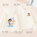 Crayon Shin-shin Parent-child Clothing Harajuku Printed Adult And Children's Zipper Sweater, Same Style, Sports Casual - Imagine 2
