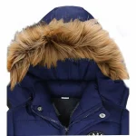 Winter Boys Padded Jacket Children Thickened Warm Cotton Coat Kids Outer Clothing New Hooded Outerwear Teenagers Casual Clothes - Imagine 4