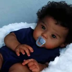 Reborn Baby Doll Black Baby Doll Soft Body And Curly Hair Realistic Newborn Baby Doll Real Life Baby Doll Cloth Body - Imagine 4