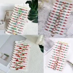 12 Pcs Set Christmas Bracelets for Women Red Green White Beaded Stretch Bracelet with Xmas tree Holiday Party Jewelry Gifts