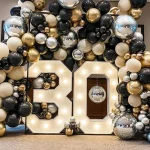 91.5cm Giant Led Light Birthday Number Figure 1st Birthday Anniversary Wedding Baby Shower Decor 30 40 50 Birthday Number Frame - Imagine 4