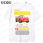 2026 2PCS The Cars Lightning McQueen&SALLY Summer T-Shirt With Pajama Shorts Oversized Suit For Adult/Kids Couple Outfit Suit - Imagine 5