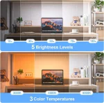 WILLED 5W Dimmable Night Light 3 Colors Adjustable Makeup Light with 2500mAh Rechargeable Under Cabinet for Closet Bedside Desk - Imagine 2