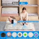 Cordless Electric Pump for Vacuum Storage Bags Travel Rechargable Air Pump for Space Saver Bag Various Clothes Luggage Seal Bags - Imagine 2