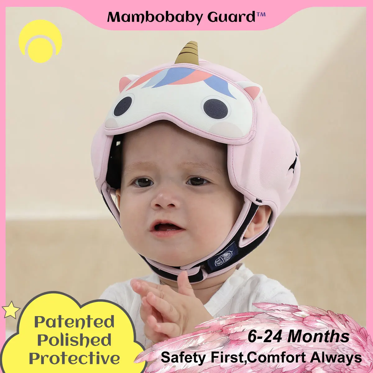 kf-S7fd3da91d47e41c0a5171080dd9d26bdT Mambobaby Guard Hat Unicorn Safe Anti-Shock Baby Helmet Toddler Head Protector Infant Headgear Learn Crawl Walk for Bump Fall - Imagine 1