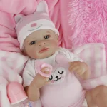 18inch Twins Reborn Baby Doll Lanny Soft Vinyl Body Newborn Baby Size Handmade 3D Skin Painted Hair Visible Veins Chrismtas Gift - Imagine 6