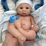 16" Flexible Silicone Reborn Baby Boy Art Artist Collection Lifelike Open Eyes Newborn Doll For Kids' Birthday Or Christmas - Imagine 3