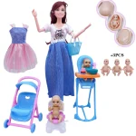 Newest Handmade Doll Accessories Baby Dolls Pregnant Mom Lady For Girls Game Christmas Birthday Present Gift Kids Toy,No Box - Imagine 4