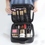 New Makeup Bag for Women Travel Waterproof Necessary Beauty Brush Embroidery Tool Storage Cosmetic Case Professional Makeup Box - Imagine 2