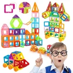 Montessori Education Magnetic Building Blocks DIY Magnets Toys Big Size and Mini Size Designer Construction Set Gifts for Kids