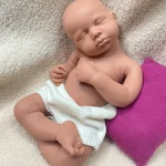 Realistic Washable Asleep 50cm Loulou Unpainted Silicone Reborn Baby Girl/Boy Soft Durable Doll for Collector Artist - Imagine 3