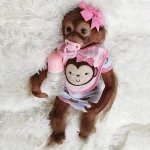 OtardDolls 20" Monkey Reborn Dolls Handmade Cute Reborn Baby Dolls With Soft Touch Realistic Toddler Doll For Kids Birthday - Imagine 3