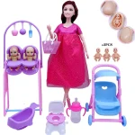Newest Handmade Doll Accessories Baby Dolls Pregnant Mom Lady For Girls Game Christmas Birthday Present Gift Kids Toy,No Box - Imagine 3