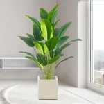 1pc Artificial Plants Large Tropical Palm Tree Fake Banana Plants Leaves Real Touch Plastic Monstera For Home Garden Party Decor - Imagine 2