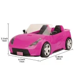 61pcs Set Cool 2-Seater Vehicle Pink Car with Stylish Travel Clothes and Accessories for Doll Kids Gift Toys for 3+ Years Old - Imagine 5