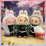 Handsome Ghost Slayer Labubu Doll Clothing Rengoku Kyoujurou Cosplay Doll Costume Suit for 17cm Labubu Fashion Dolls Accessories - Imagine 2