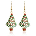 Luxury Earrings Fashion Plush Santa Snowman Deer Crystal Christmas Tree Stud Earrings Holiday Gifts Earrings for Women - Imagine 6