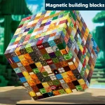 Magnetic building block toy storage box set Children's DIY assembly toys Table-top play blocks Christmas Thanksgiving Day gift - Imagine 3