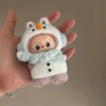 Labubu Clothes Dolls 4.0 Diy Design Toy Clothing Decoration Accessories for 10cm Labubu Doll Cute Snowman Winter Plush Scarf Set - Imagine 2