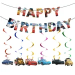 Cars Birthday Party Decoration Set Lightning Mcqueen Theme Tablecloth Banner Cake Topper Balloon for kids Party Supplies - Imagine 5