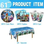 Disney Zootopia Birthday Party Decorations Supplies Judy Nick Tableware Tablecloth Balloon Zootropolis‌ Happy Birthday Plate Kit - Imagine 4