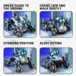 New Gesture Control RC Robot Dog - 8-Wheel Stunt, Music Dancing Transform Toy for Kids Boys Girls - Imagine 4