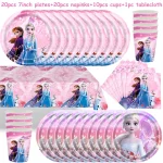 Pink Disney Frozen Birthday Party Decoration Supplies Kit Girls Frozen Elsa Anna Paper Background Banner Balloons Happy Birthday - Imagine 3