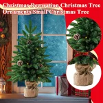 Simulation Xmas Tree Stable Base Decorative Navidad Mini Christmas Tree Fashionable Style Festival Ornaments for Home 2025 ﻿ - Imagine 6