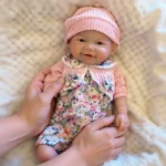 Aizwa1 13Inch bebe reborn de siliconaHandmade Silicone Reborn Baby Girl Vivienne For Children Birthday Gifts
