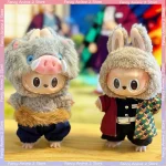 Handsome Ghost Slayer Labubu Doll Clothing Rengoku Kyoujurou Cosplay Doll Costume Suit for 17cm Labubu Fashion Dolls Accessories - Imagine 4