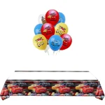 Cars Birthday Party Decoration Set Lightning Mcqueen Theme Tablecloth Banner Cake Topper Balloon for kids Party Supplies - Imagine 6