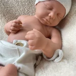 Realistic Washable Asleep 50cm Loulou Unpainted Silicone Reborn Baby Girl/Boy Soft Durable Doll for Collector Artist - Imagine 4
