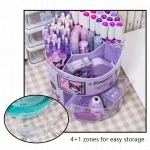 Sanrio Swivel Pen Holder Storage Box Anime Black Rice Cinnamon Roll Kawaii Desk Organizer Stickers Stationery Cosmetics Storage - Imagine 4