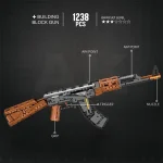 AK47 Assault Rifle Model Building Blocks Military Army Weapon Shootable Imitation Gun Bricks Children’s Holiday Gifts DIY Toys - Imagine 3