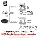 Tuya WiFi IR RF Remote Control 315 433 MHz Universal For All Air Conditioner TV LG Smart Life App Work with Alexa - Imagine 3